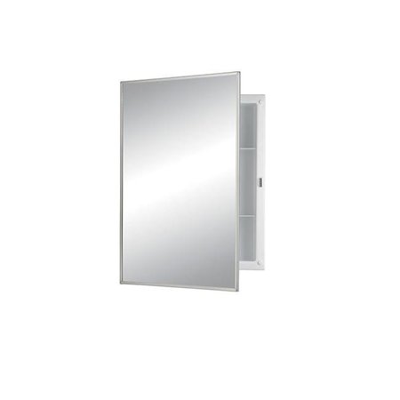 JENSEN Jensen 781021 16 x 22 in. Builder Series Framed Polystyrene Fixtured Medicine Cabinet with Polished Edge Mirror 781021